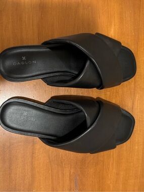 Caslon Black Crossover Slide Mules
